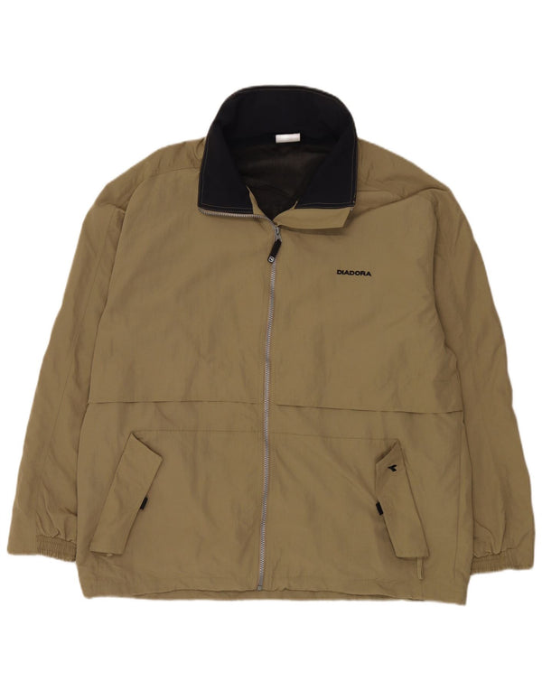 Giacca da tuta da uomo con cappuccio Diadora XL Khaki Poliammide