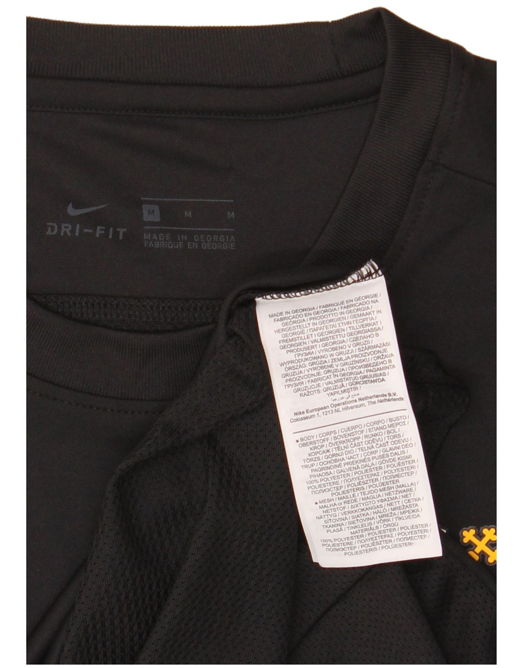 T-shirt grafica da uomo Nike Top in poliestere nero medio