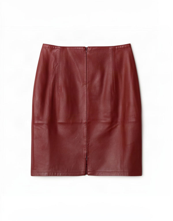 Gonna in pelle da donna Privilegi IT 46 Large W30 Bordeaux