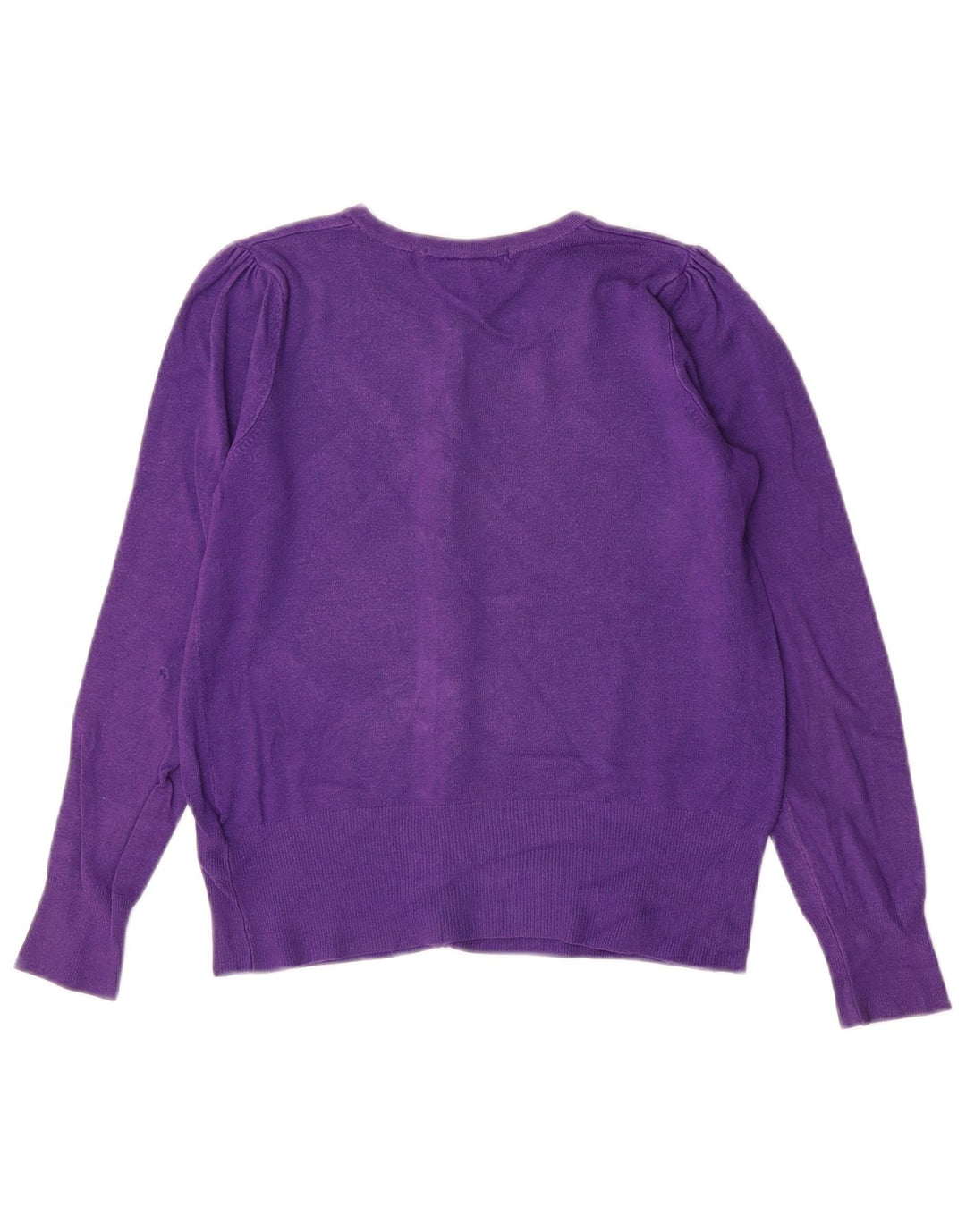Maglione cardigan da donna Marks & Spencer UK 10 piccolo viscosa viola