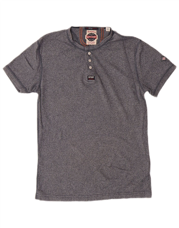 T-shirt da uomo SUPERDRY Top in cotone grigio medio