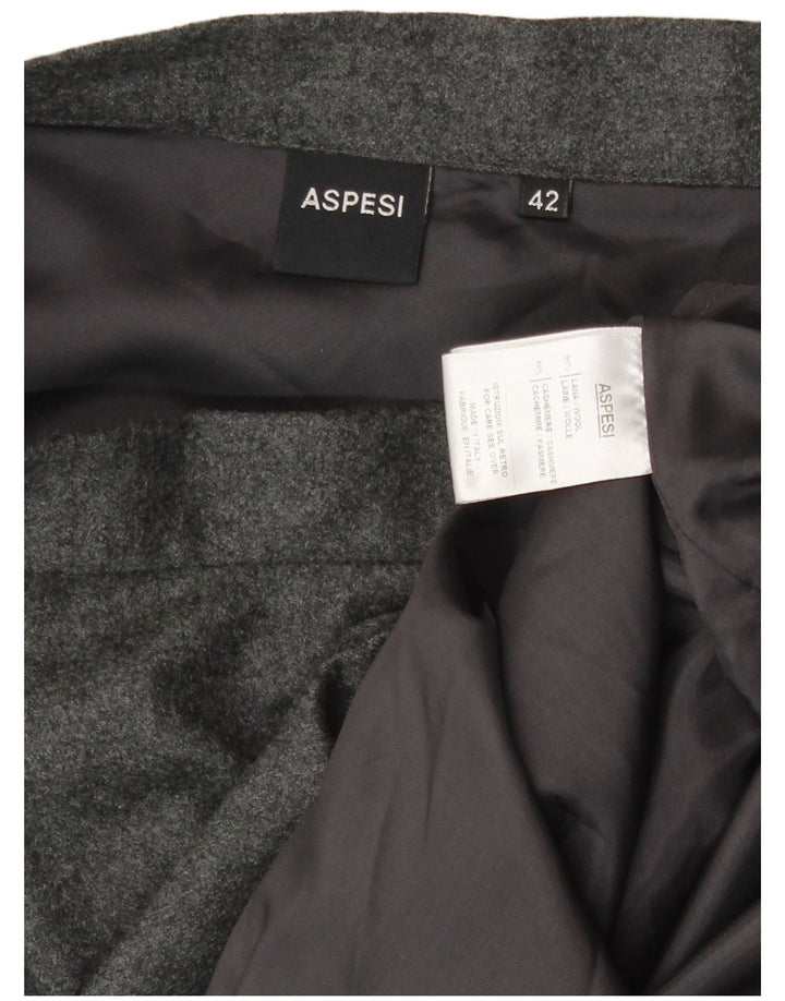 Gonna a trapezio da donna Aspesi IT 42 media W28 lana grigia