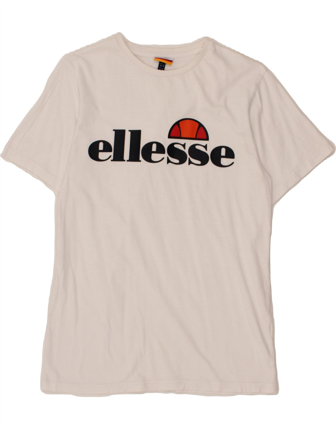 ELLESSE Womens Graphic T-Shirt Top UK 8 Small White Cotton Vintage Ellesse and Second-Hand Ellesse from Messina Hembry 