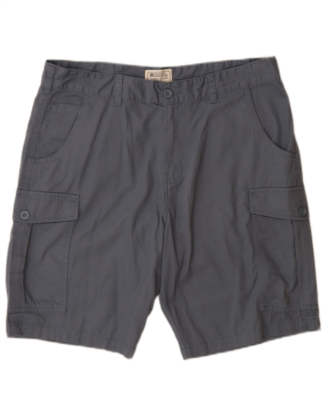 Pantaloncini cargo da uomo Mountain Warehouse W34 Large in cotone blu navy