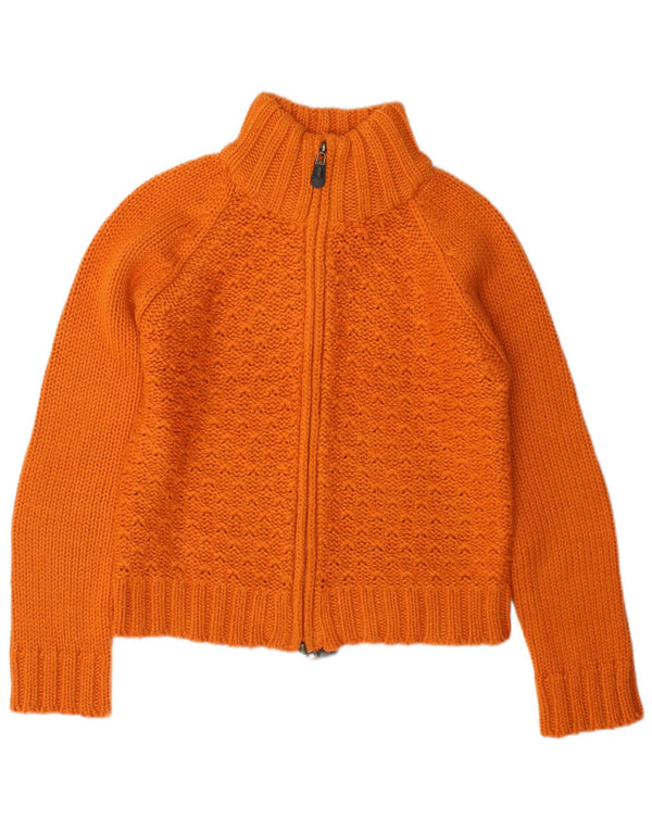 Maglione cardigan corto da donna Zara UK 12 Acrilico arancione medio