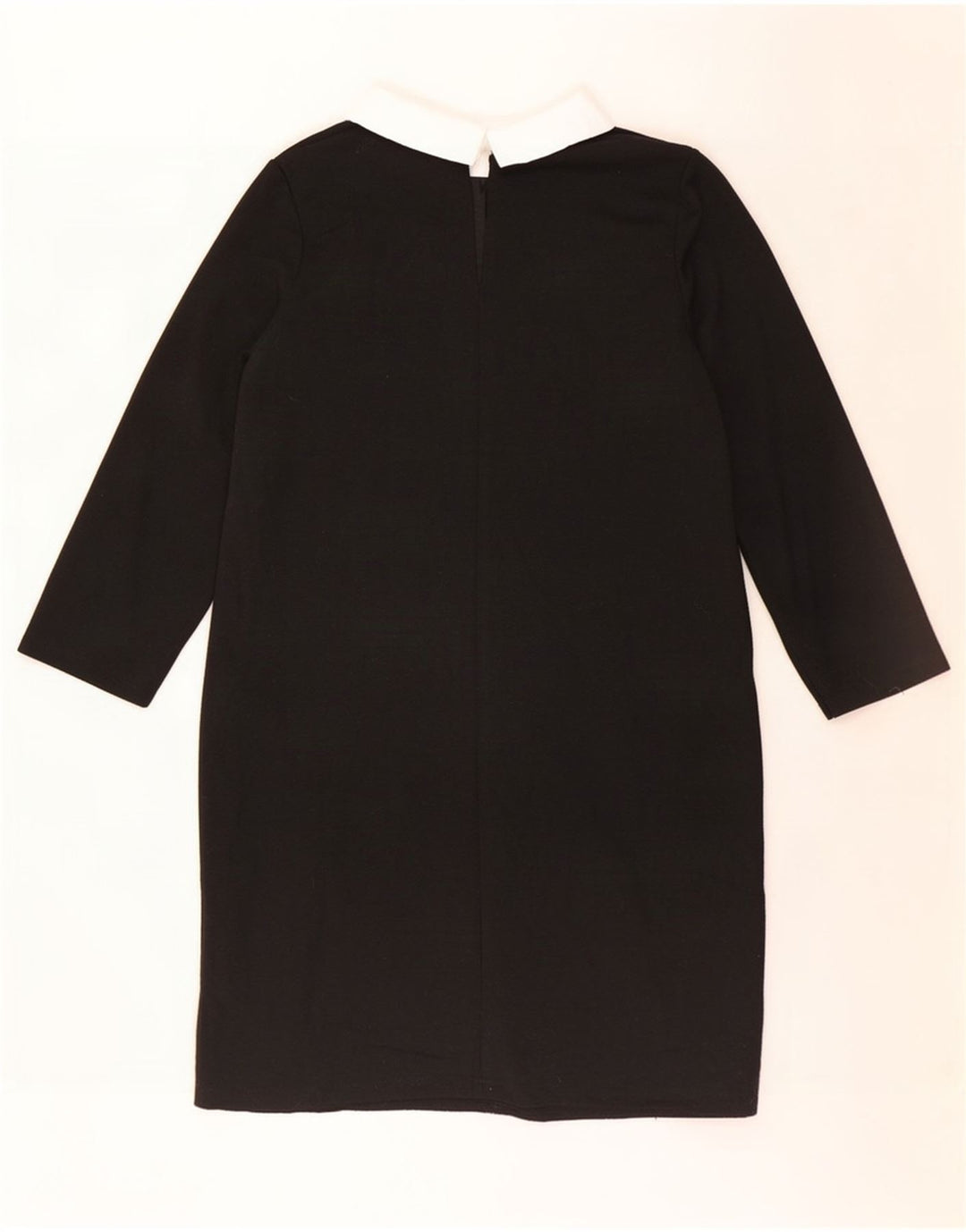 Abito a trapezio da donna Zara con maniche a 3/4 UK 12 blocco colore nero medio