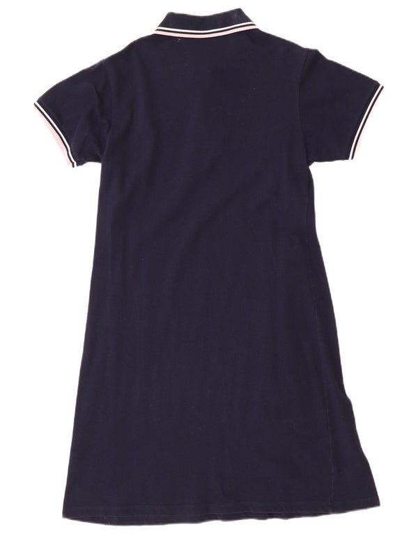 Fred Perry Girls Polo Dress 15-16 Years Navy Blue Striped Cotton