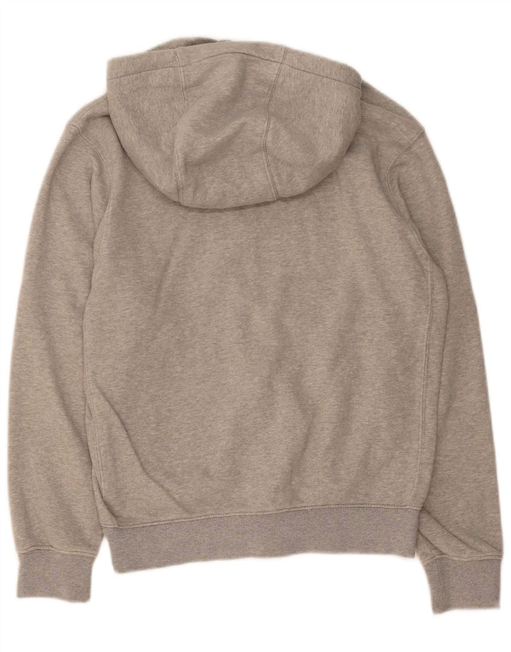 NIKE Mens Zip Hoodie Sweater XS Grey Cotton