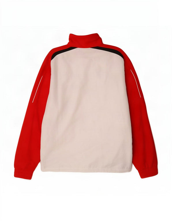 Giacca da tuta da uomo Lotto UK 38/40 Poliestere color block bianco medio