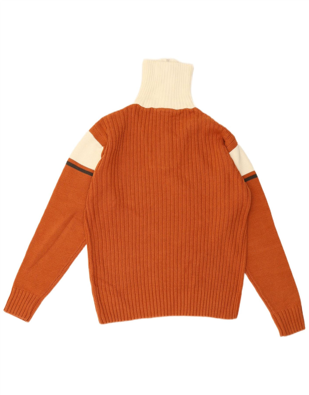 Tom Tailor Maglione da uomo con collo con zip, piccolo cotone color block marrone