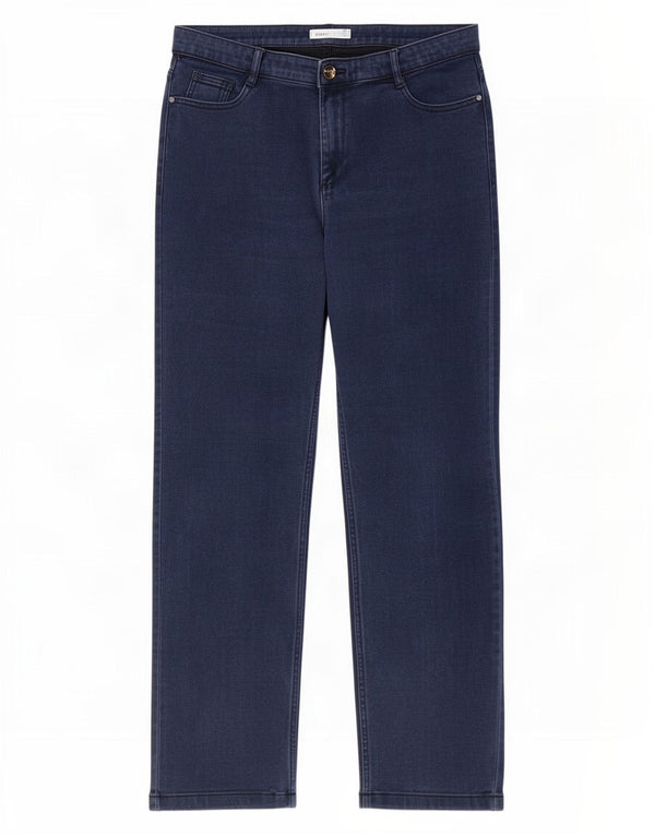 Jeans dritti da donna Marks & Spencer UK 16 Large W34 L29 Cotone blu navy