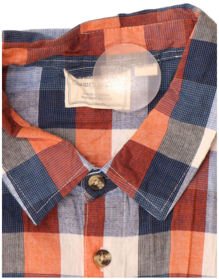 Camicia a maniche corte da uomo Mountain Warehouse 2XL in cotone a quadri multicolore