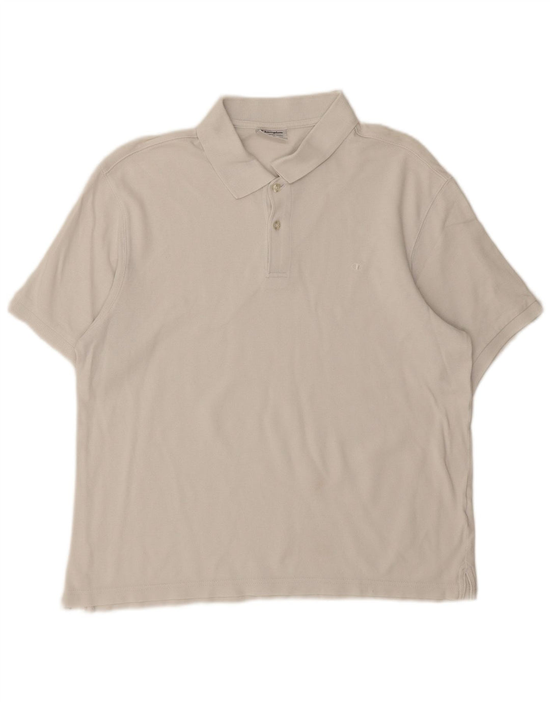 CHAMPION Mens Polo Shirt Large White