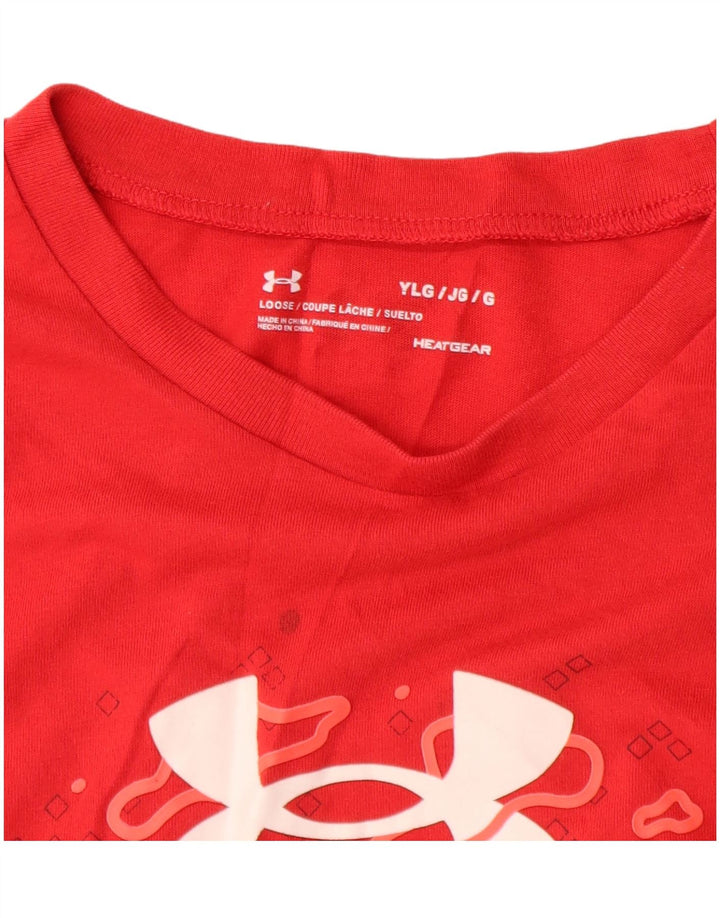 Maglietta grafica per ragazzi UNDER ARMOUR Heat Gear 11-12 anni grande rossa