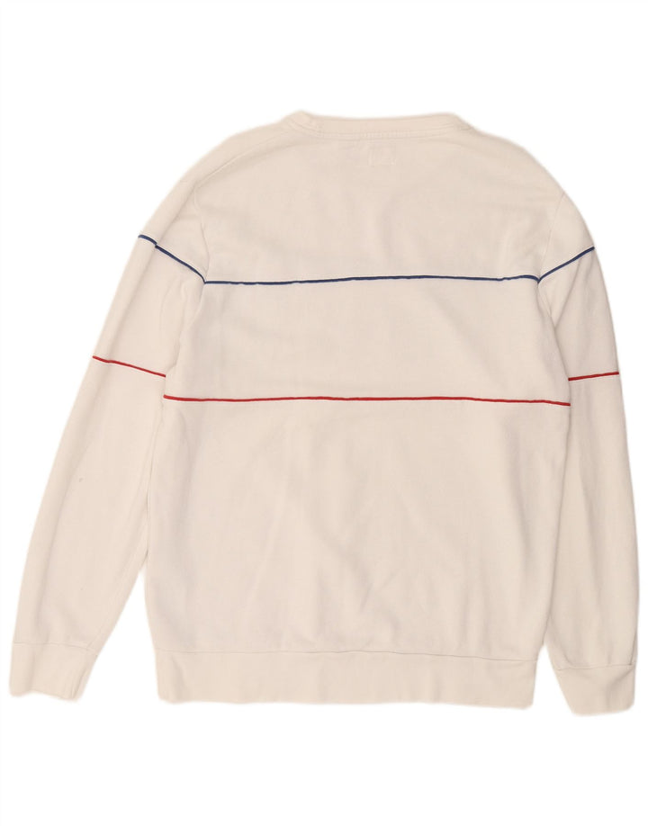 LEVI'S Mens Graphic Sweatshirt Jumper Large White Cotton
