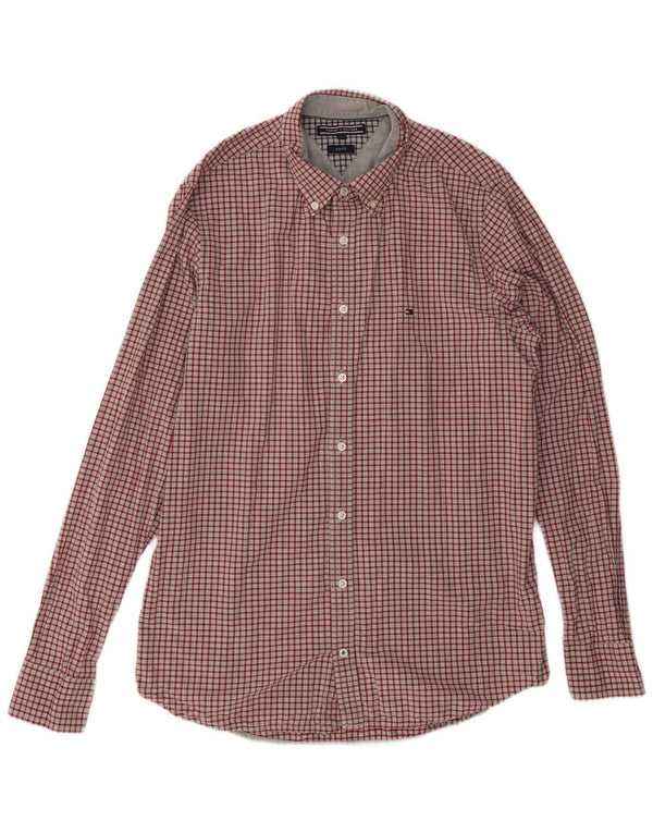 Camicia slim fit da uomo Tommy Hilfiger, cotone a quadri rossi grandi