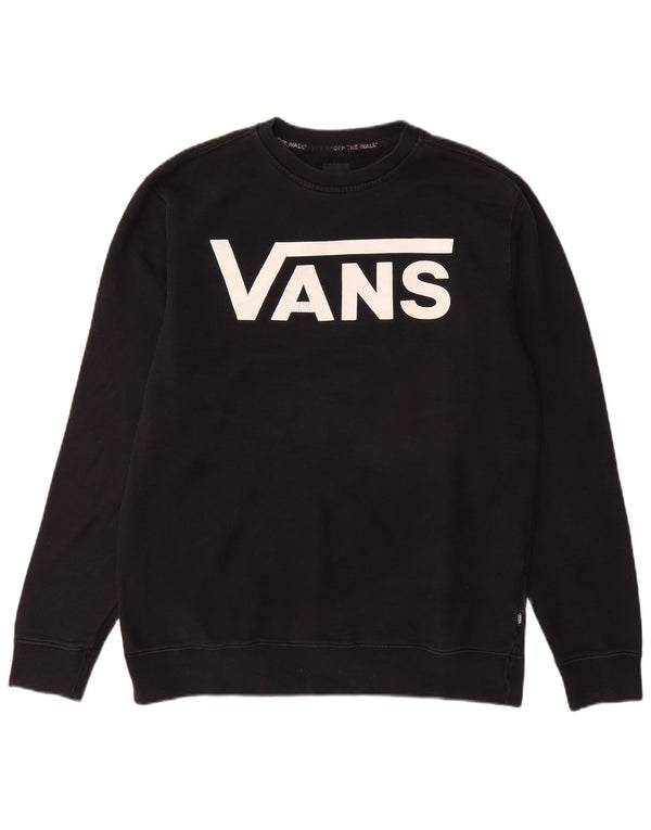Felpa grafica da uomo VANS maglione medio cotone nero