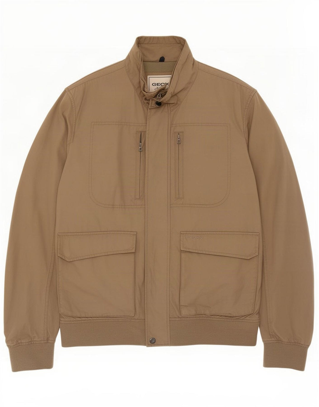Giubbotto bomber da uomo Geox Respira UK 42 XL poliestere marrone