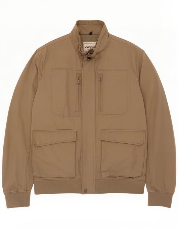 Giubbotto bomber da uomo Geox Respira UK 42 XL poliestere marrone