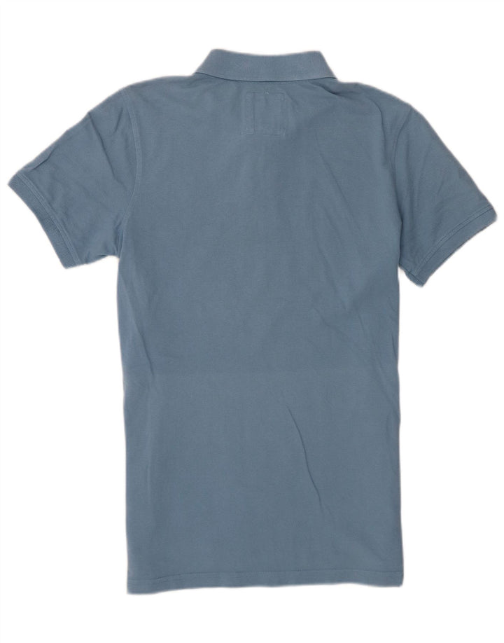 Crew Clothing Polo da uomo in cotone blu medio