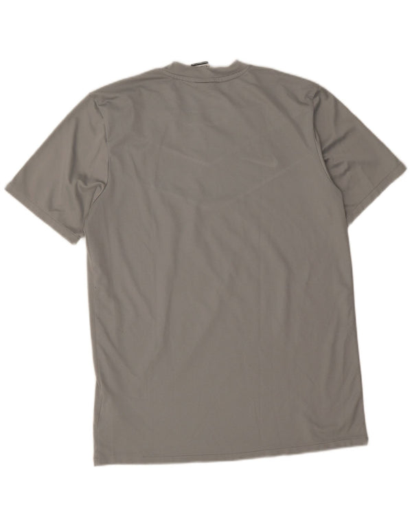 T-shirt Nike Dri Fit da uomo, top in poliestere color block grigio medio