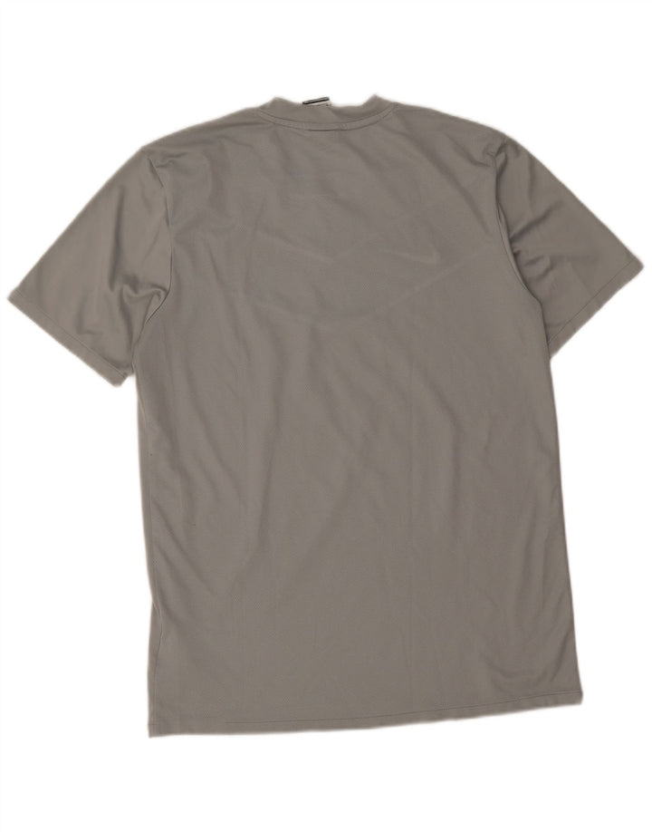T-shirt Nike Dri Fit da uomo, top in poliestere color block grigio medio