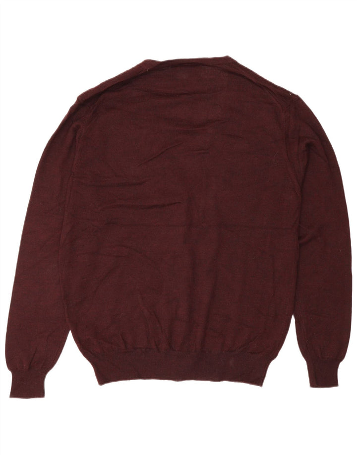 Maglione cardigan da uomo Marks & Spencer medio bordeaux in acrilico