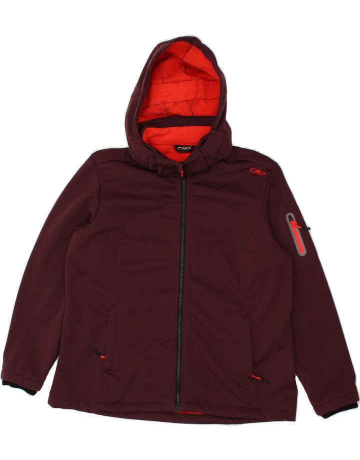 CMP Womens Hooded Tracksuit Top Jacket UK 22 3XL Maroon Polyester Vintage CMP and Second-Hand CMP from Messina Hembry 