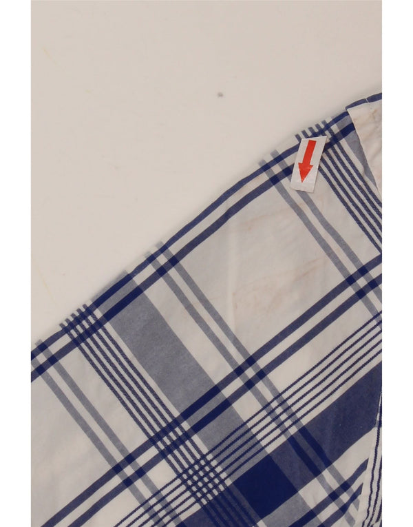 Camicia a maniche corte da uomo Tommy Hilfiger in cotone scozzese blu medio