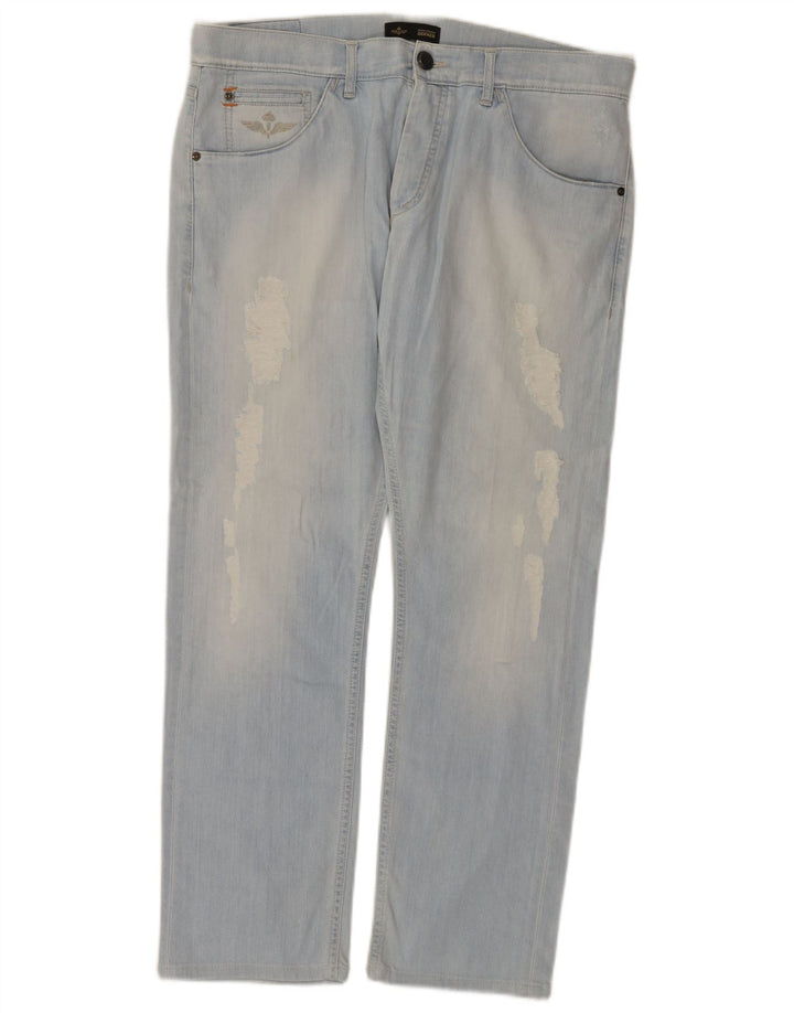 Jeans dritti invecchiati da donna Dekker W36 L29 cotone blu