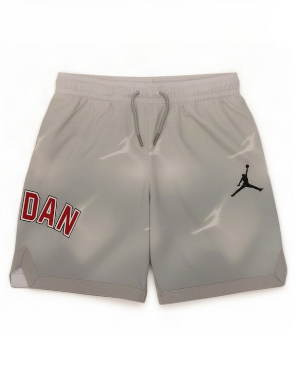 Pantaloncini sportivi con grafica Jordan da ragazzo 10-11 anni in poliestere grigio medio