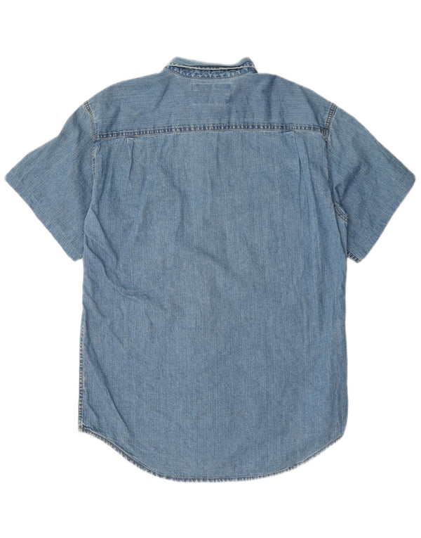 Camicia di jeans a maniche corte da uomo Levi's in cotone blu medio