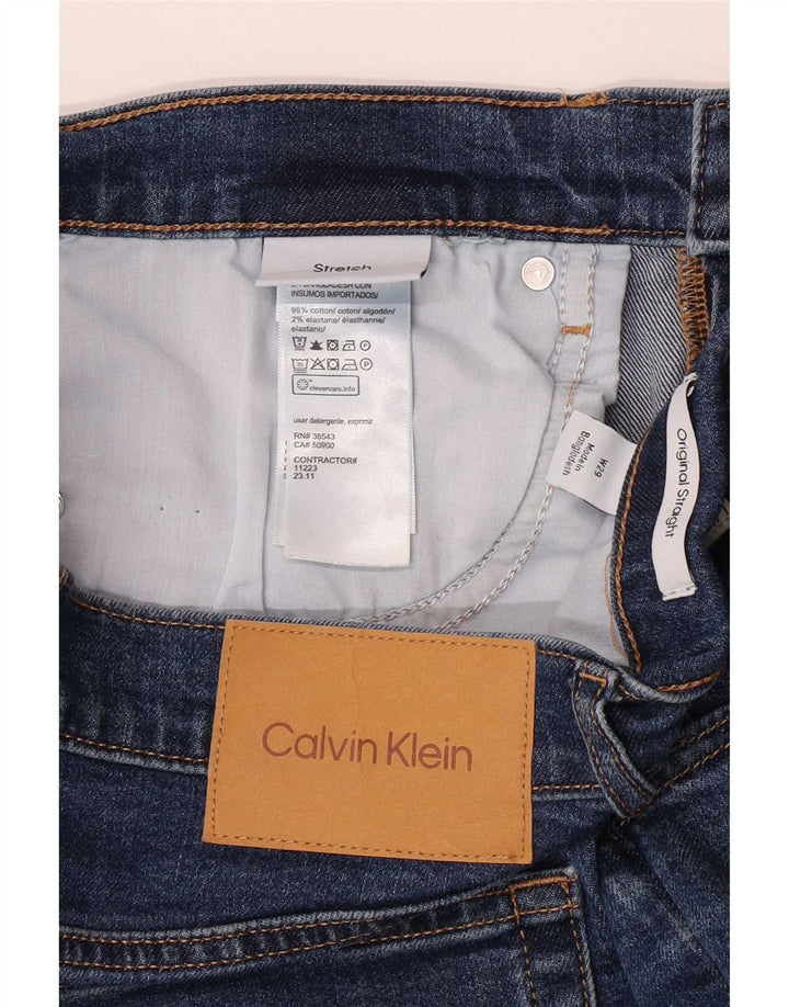 Jeans dritti da uomo Calvin Klein W29 L28 cotone blu