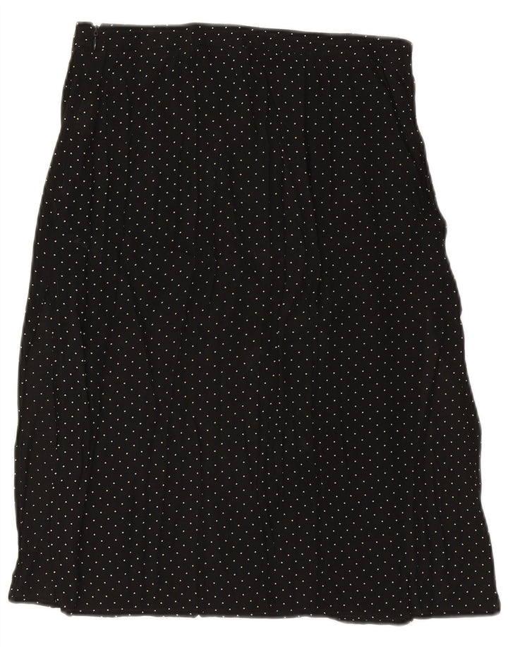 ALBERTO BIANI Womens Straight Skirt IT 42 Medium W28  Black Spotted