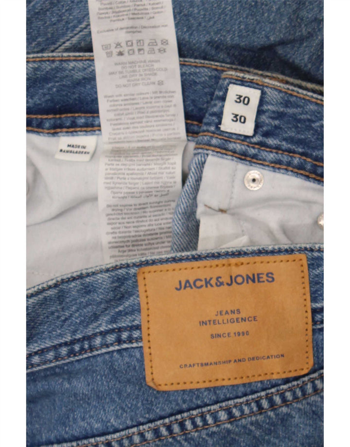 Jeans dritti da uomo Jack & Jones W30 L30 cotone blu