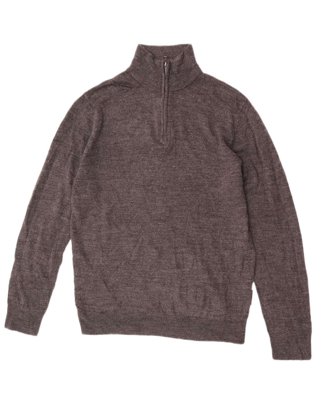 Maglione da uomo con cerniera French Connection, maglione grande, acrilico screziato grigio