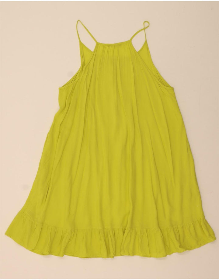 MARKS & SPENCER Abito da tenda oversize da donna UK 16 Large Giallo Viscosa