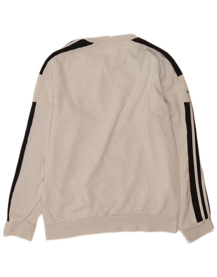 Felpa Adidas Uomo Maglione Cotone Bianco Medio