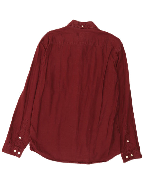 Camicia slim fit da uomo Jack Wills in cotone bordeaux medio