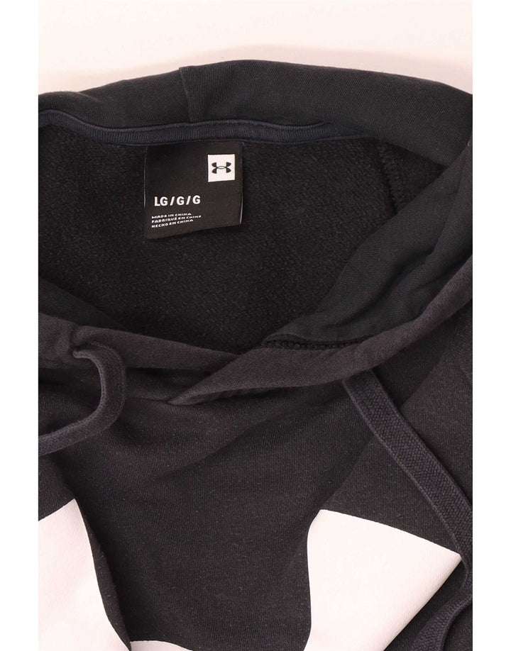 Felpa con cappuccio con vestibilità regolare grafica da uomo Under Armour Large nera