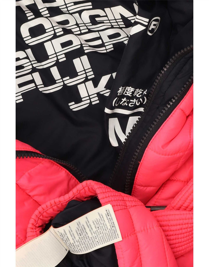 Giacca imbottita trapuntata da donna Superdry UK 14 Sport in poliestere rosa medio