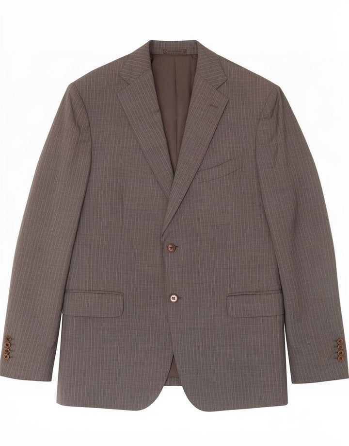 Giacca blazer da uomo a 2 bottoni Massimo Dutti EU 58 2XL Lana gessata grigia