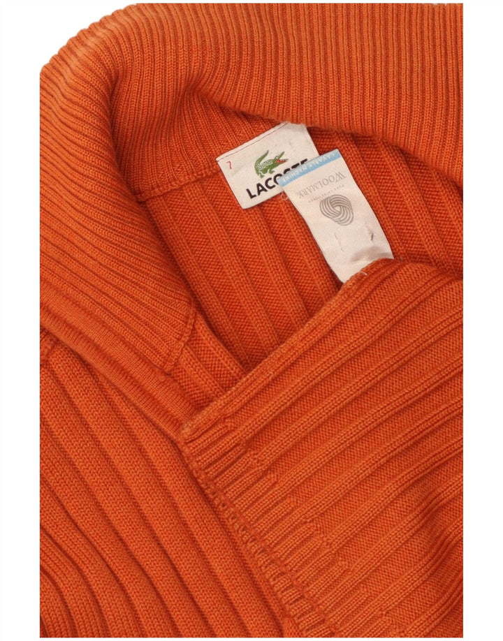 Maglione cardigan da uomo LACOSTE taglia 7 2XL lana arancione