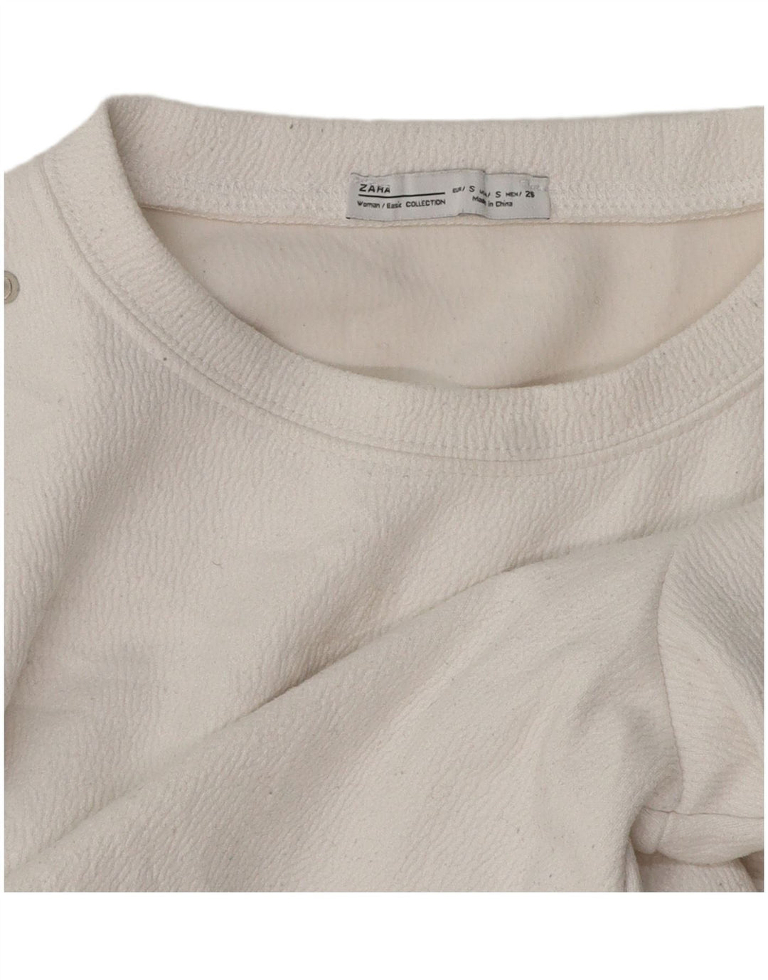 Camicetta Zara Da Donna Top UK 10 Piccola Bianca