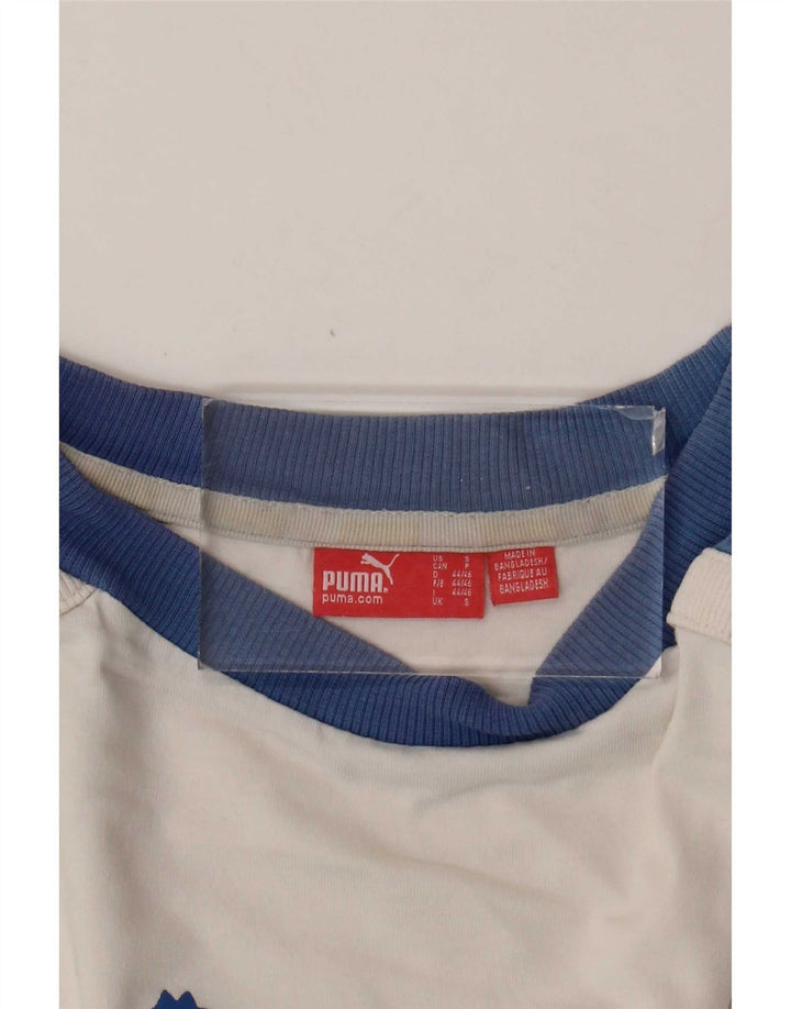 Puma Maglietta grafica da uomo a maniche lunghe Small White Colourblock