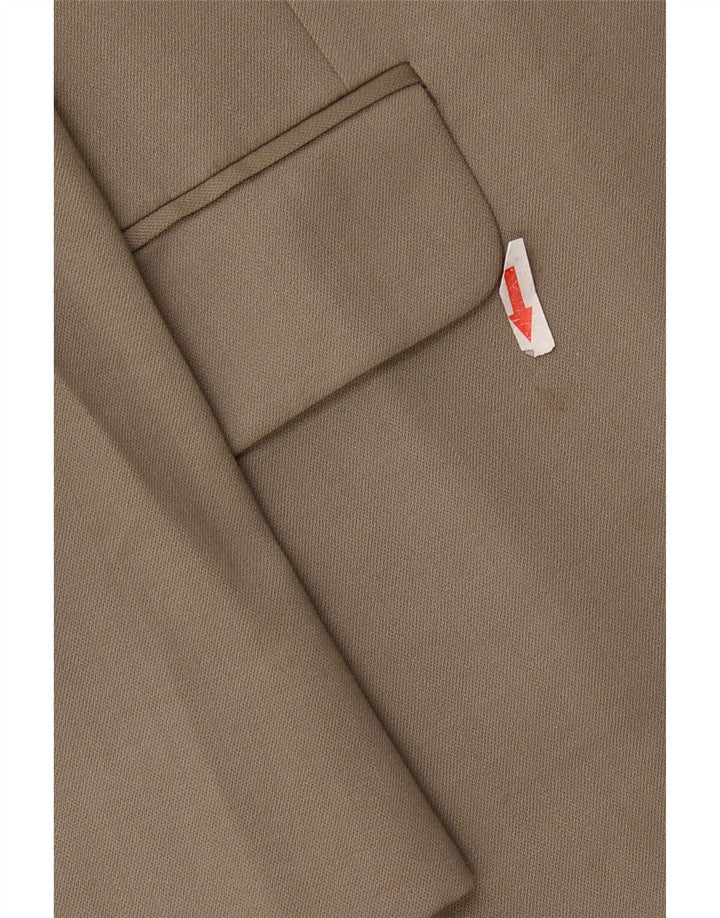 Giacca blazer a 3 bottoni da donna Pierre Cardin UK 40 Large Beige New Wool