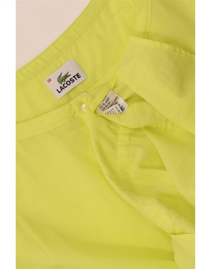 Top tunica da donna con maniche a 3/4 Lacoste taglia 38 cotone giallo medio