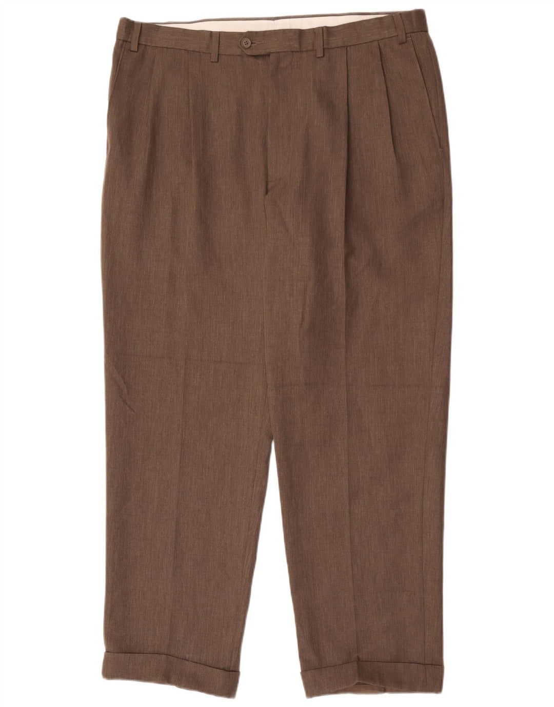 Pantaloni da abito con pegging da uomo Marks & Spencer W38 L31 poliestere grigio