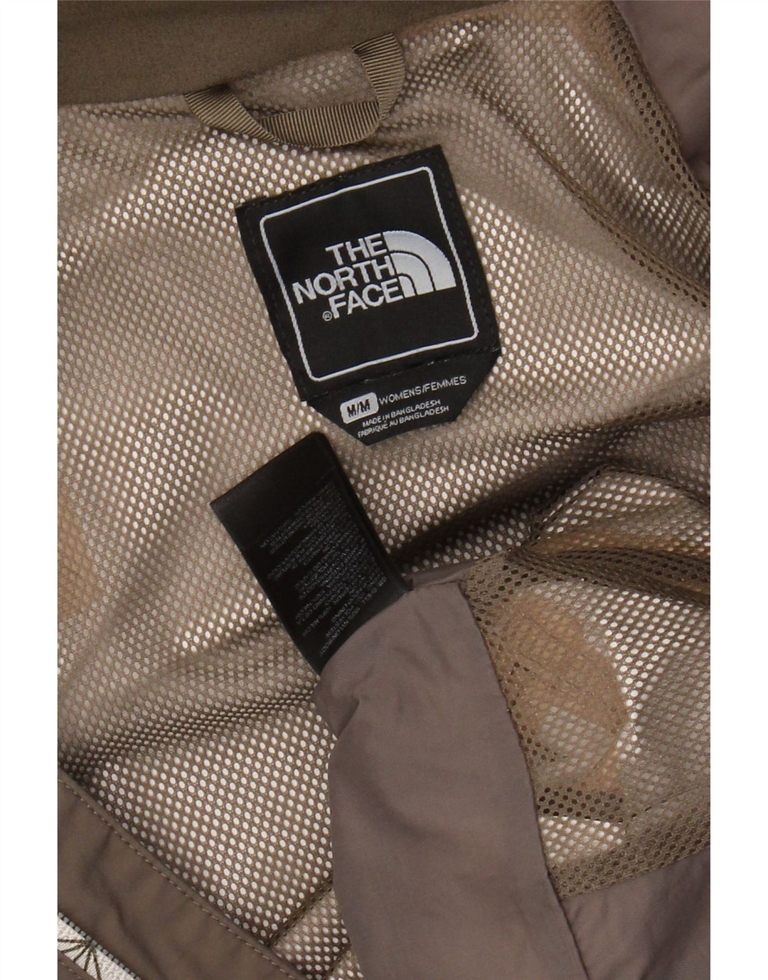 THE NORTH FACE Giacca antipioggia da donna con cappuccio UK 14 Nylon grigio medio