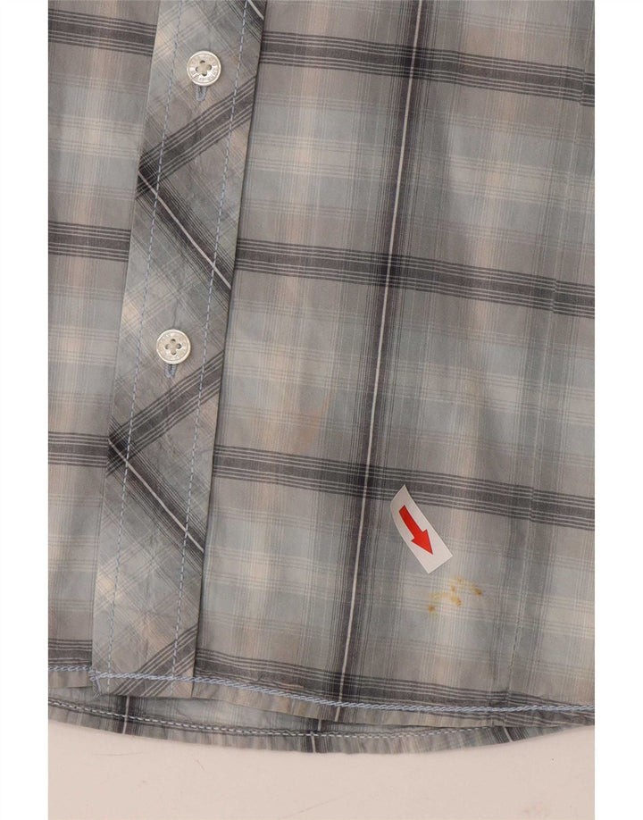 Camicia a maniche corte da uomo Lee XL a quadri blu
